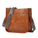 Bolsas Transversal de Couro Crossbody Com Alças Animal Print