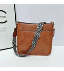 Bolsas Transversal de Couro Crossbody Com Alças Animal Print