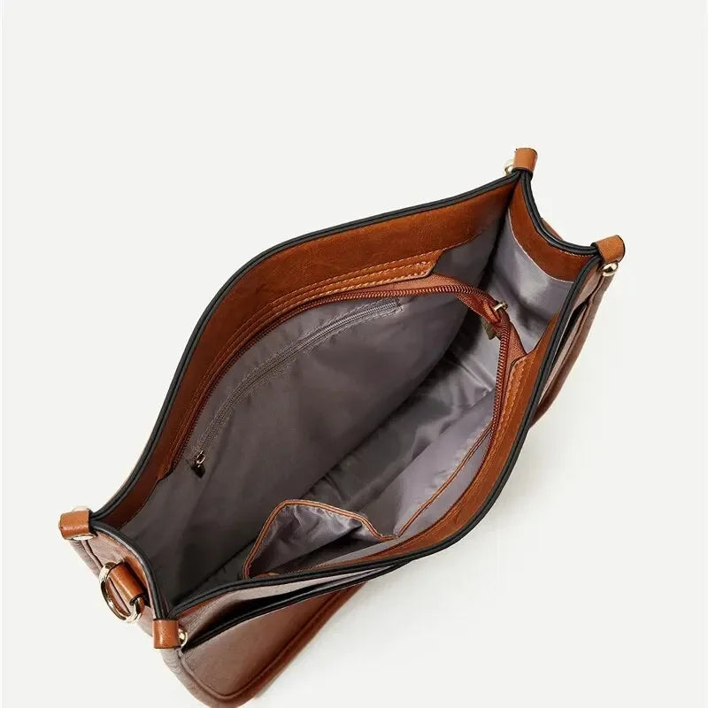 Bolsas Transversal de Couro Crossbody Com Alças Animal Print