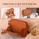 Bolsa tiracolo de couro transversal - Mariliche - Frete Grátis
