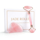 Massageador Facial Jade Roller & Gua Sha Quartzo Rosa - Shop Da Fábrica