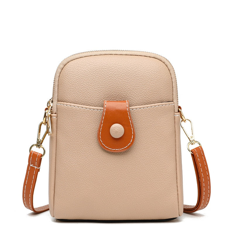 Bolsa de Couro - Crossbody Feminice - Frete Grátis