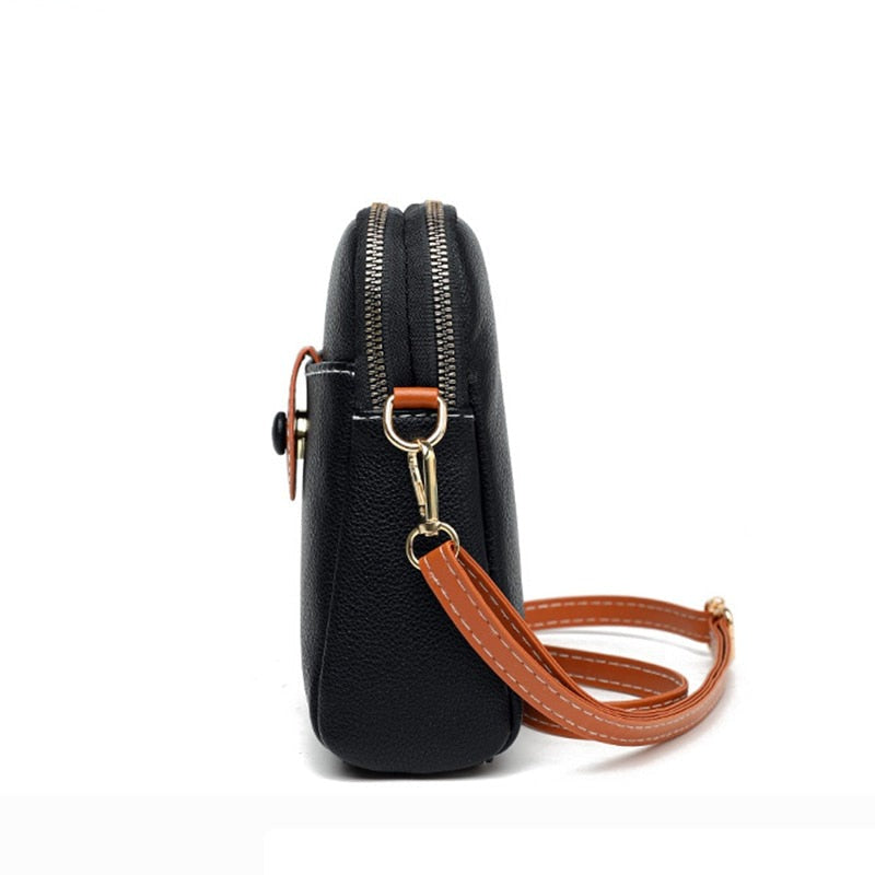 Bolsa de Couro - Crossbody Feminice - Frete Grátis