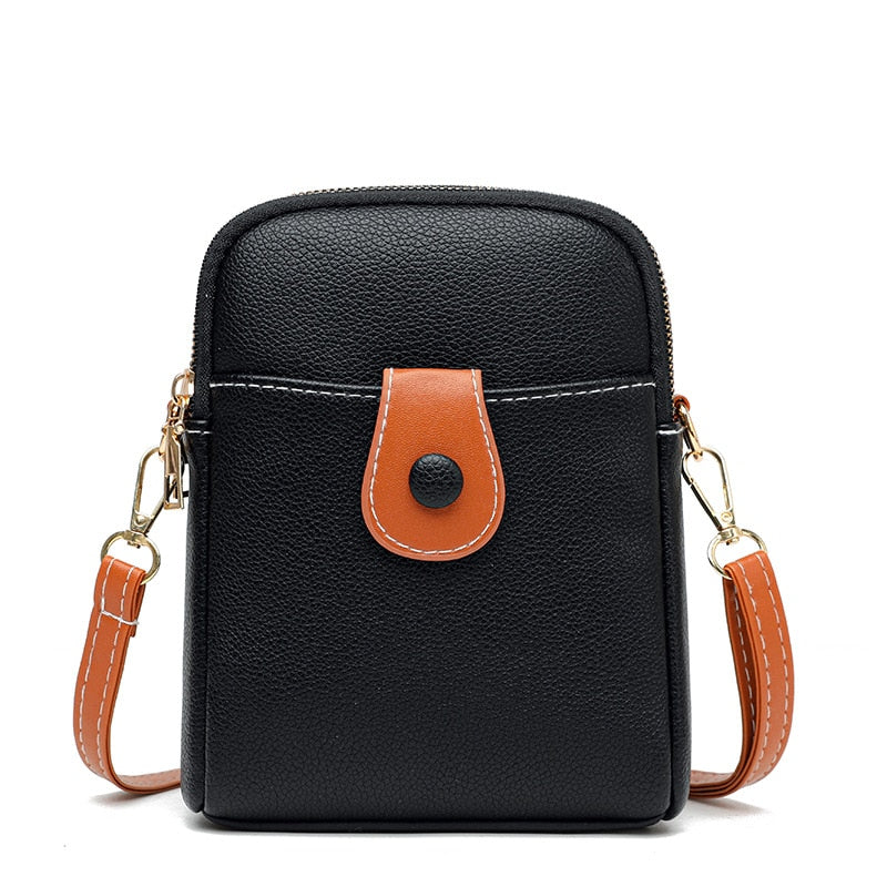 Bolsa de Couro - Crossbody Feminice - Frete Grátis