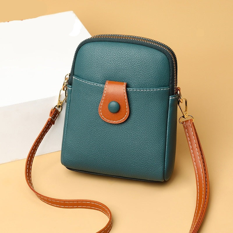 Bolsa de Couro - Crossbody Feminice - Frete Grátis