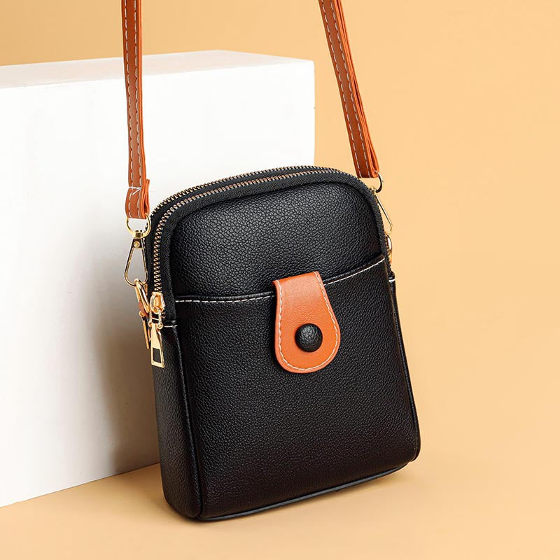 Bolsa de Couro - Crossbody Feminice - Frete Grátis